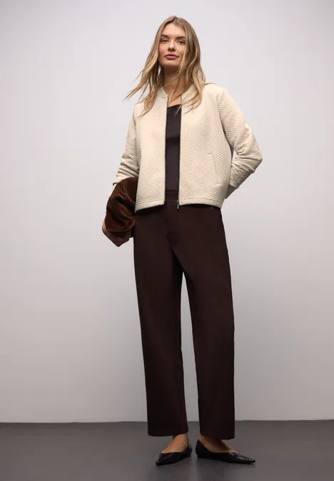 Jas met structuur cotton beige Jas met structuur cotton beige