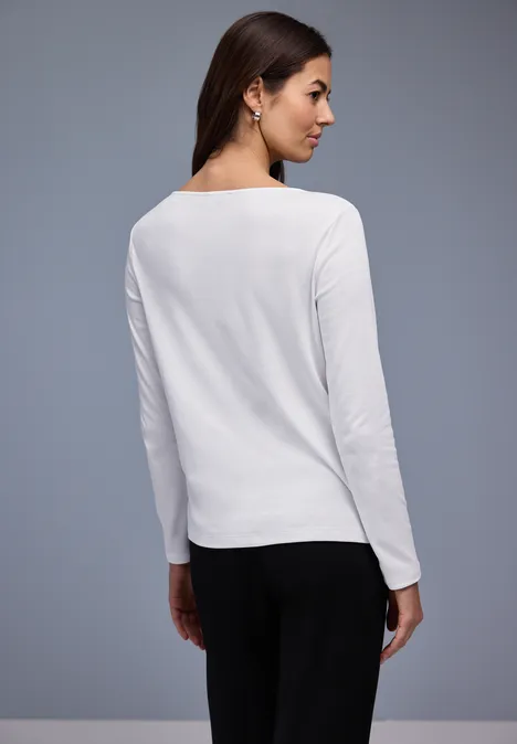 Shirt in Unifarbe White