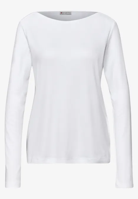 Shirt in Unifarbe White