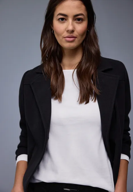 Shirt in Unifarbe White