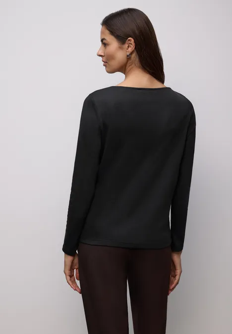 Shirt in Unifarbe Black