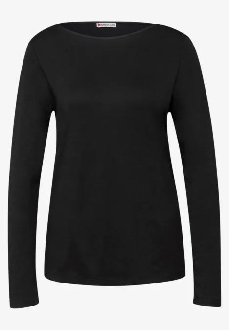 Shirt in Unifarbe Black