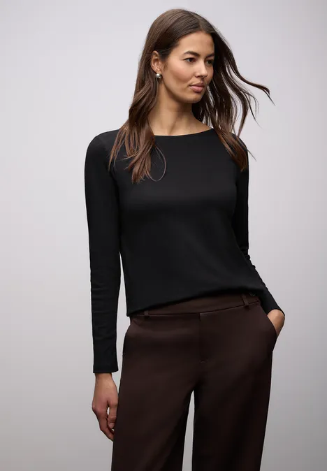 Shirt in Unifarbe Black