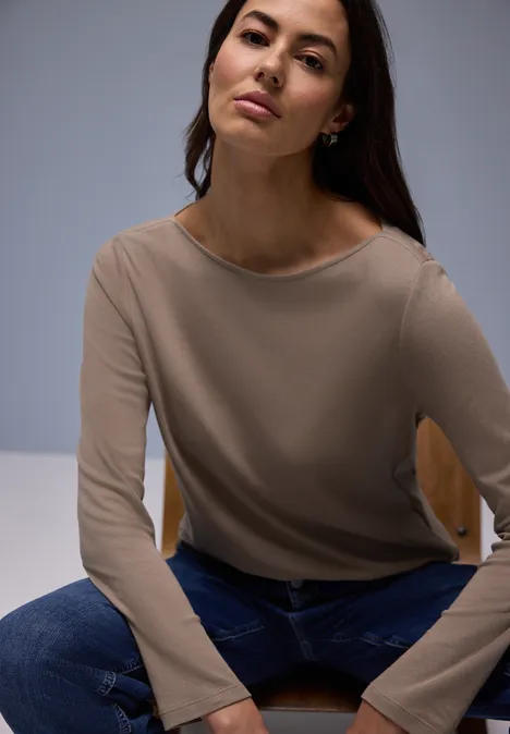 T-shirt en couleur unie light terra mocha