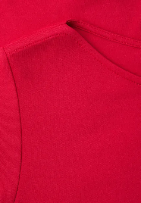 Shirt in Unifarbe salsa red