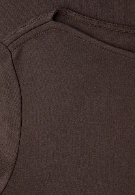 Shirt in Unifarbe molten earth