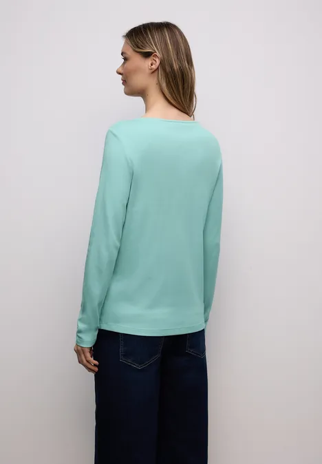 Shirt in Unifarbe misty mint