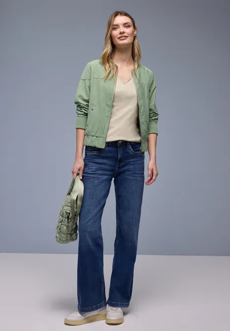 Shirt met hartvormige halslijn cotton beige Shirt met hartvormige halslijn cotton beige