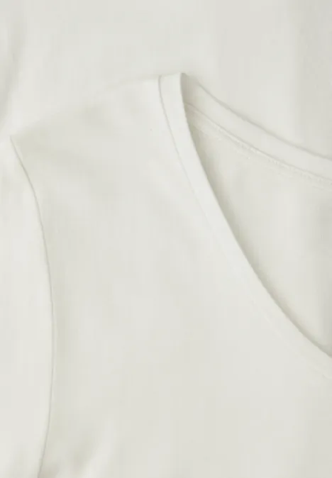 T-Shirt mit Turn-Up off white