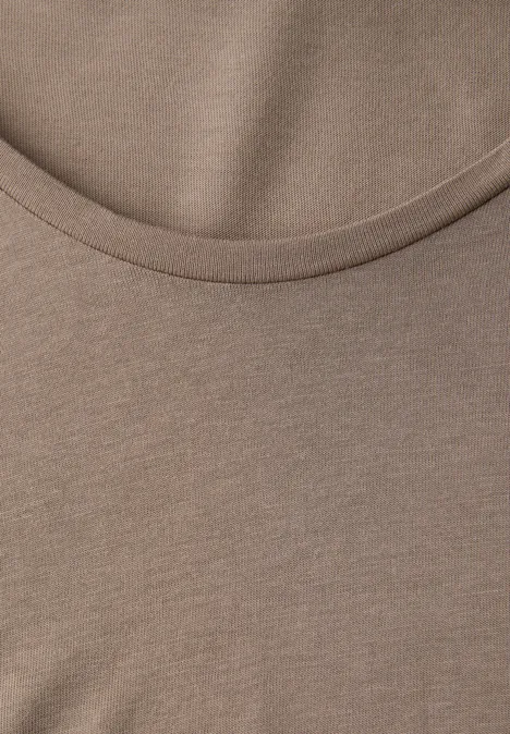 Shirt met omslag light terra mocha