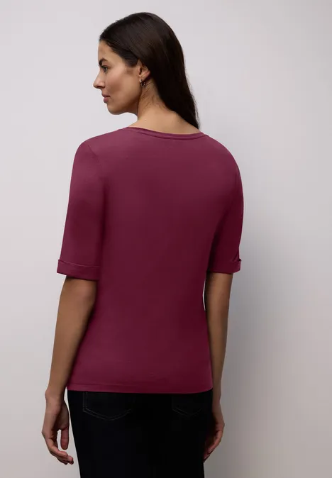 Koszulka Turn-Up truffle red