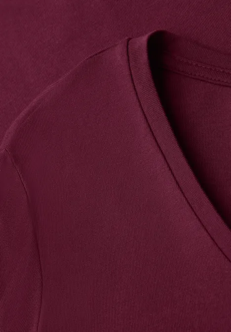 Koszulka Turn-Up truffle red