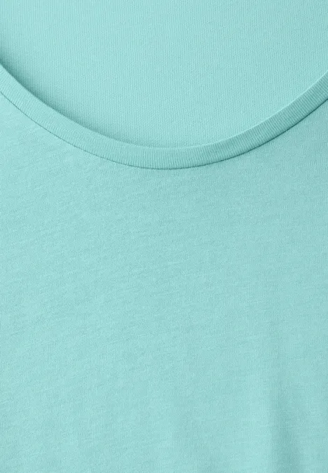 T-Shirt mit Turn-Up misty mint