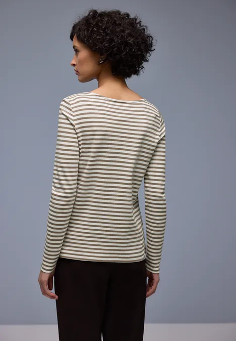 T-shirt à rayures light terra mocha