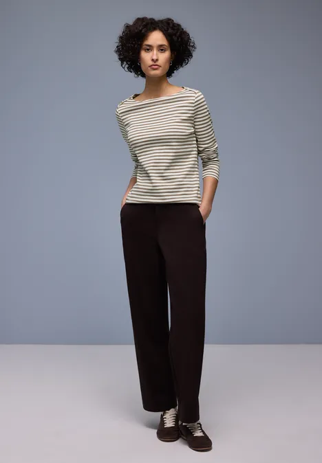 T-shirt à rayures light terra mocha