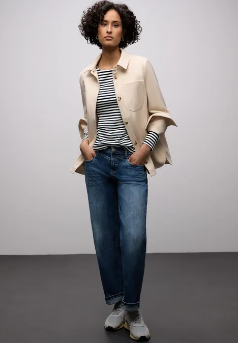 T-shirt à rayures shadowed navy