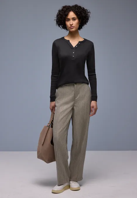 T-shirt en couleur unie Black