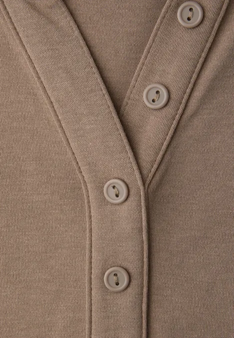 Shirt in Unifarbe light terra mocha