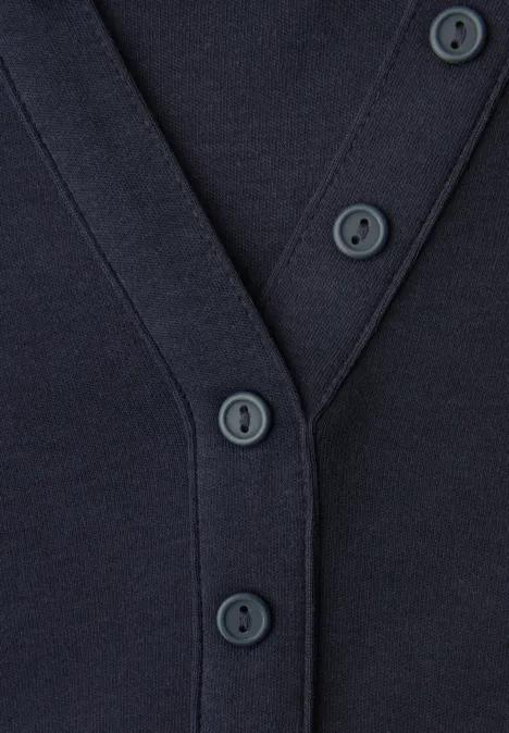 Shirt in Unifarbe shadowed navy