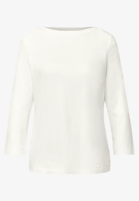 Shirt in Rippstruktur off white Shirt in Rippstruktur off white