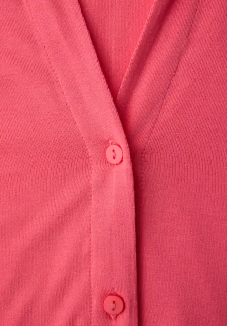 Shirt met een blouse-look striking coral