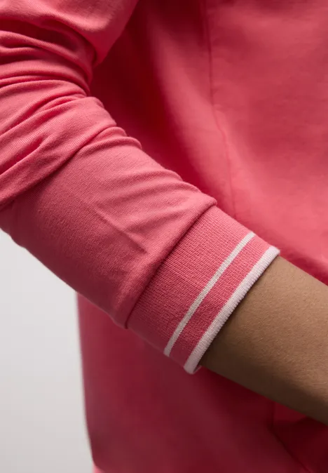 Shirt met een blouse-look striking coral