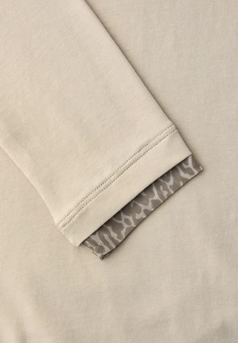 T-shirt avec détails léopard cotton beige