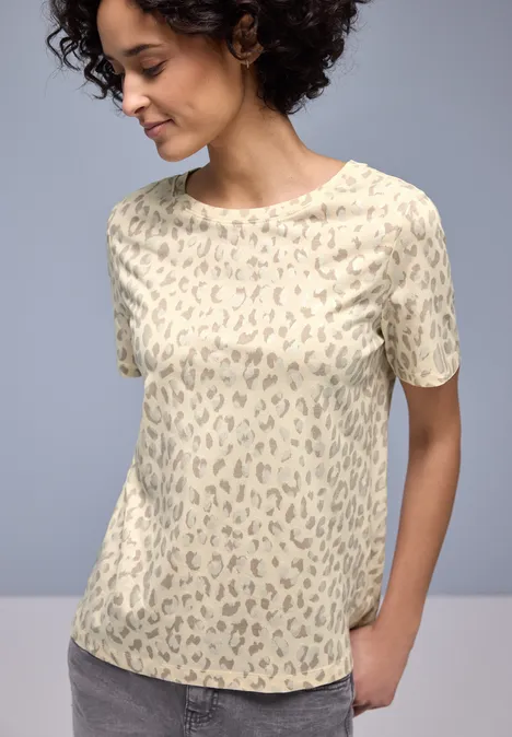 Leo-Shirt mit Foliendetails light terra mocha