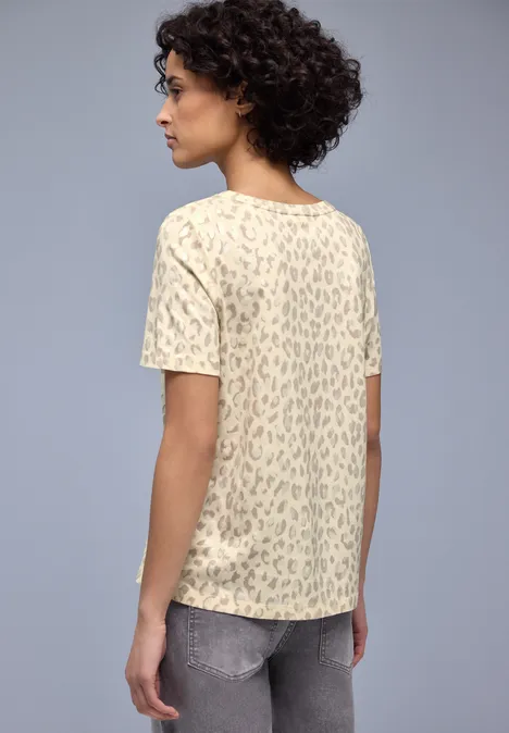 Leo-Shirt mit Foliendetails light terra mocha