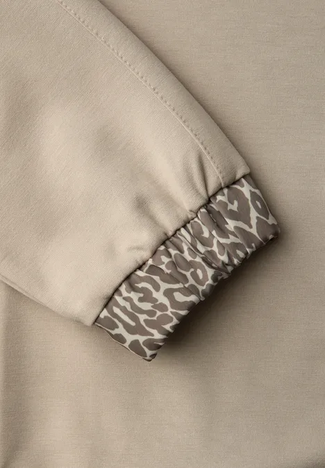 Hoodie Jacke cotton beige