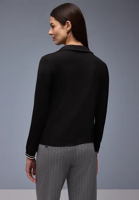 T-shirt au look chemisier Black