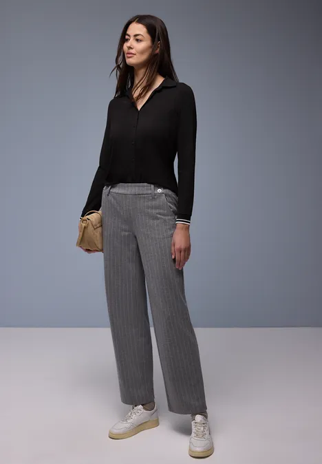 T-shirt au look chemisier Black