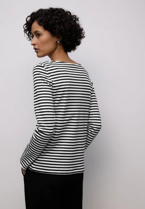 T-shirt à rayures Black