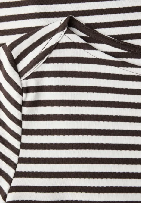 Gestreept shirt molten earth