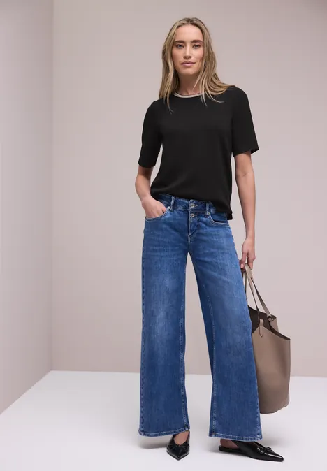 T-shirt avec détail contrasté Black