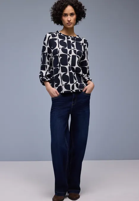 Gemustertes Shirt shadowed navy