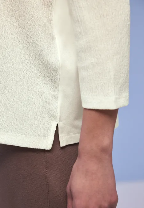 Shirt im Tunika-Look off white