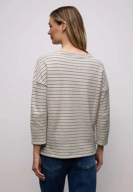 Gestreiftes Shirt off white