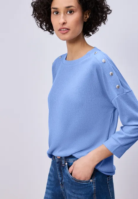 Shirt mit Knopfdetail bonnet blue
