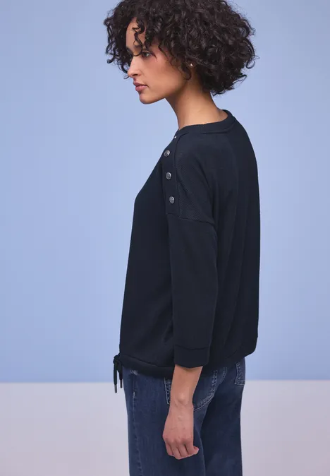 Shirt mit Knopfdetail shadowed navy Shirt mit Knopfdetail shadowed navy