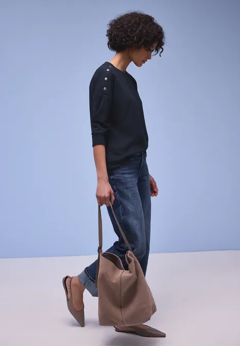 Shirt mit Knopfdetail shadowed navy Shirt mit Knopfdetail shadowed navy