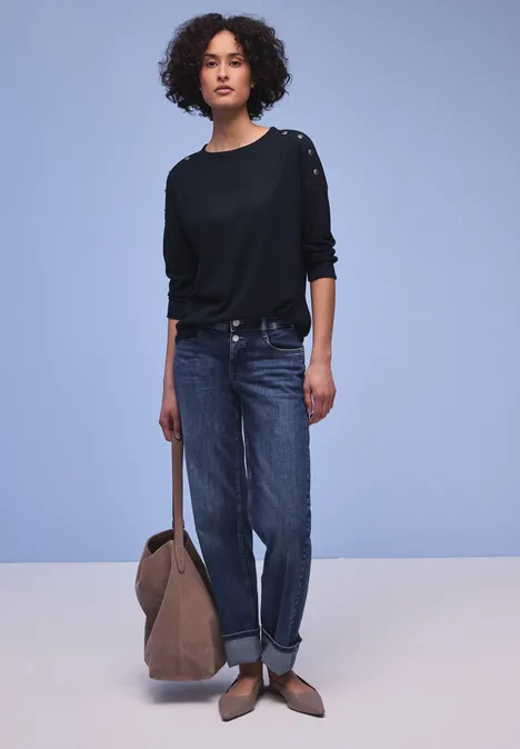 Shirt mit Knopfdetail shadowed navy Shirt mit Knopfdetail shadowed navy