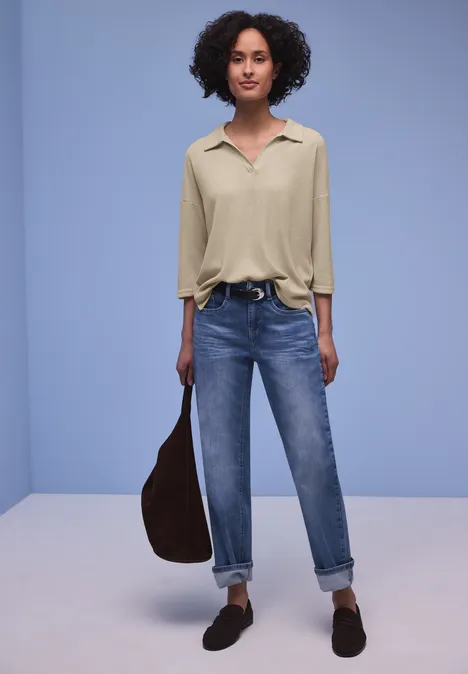 T-shirt en couleur unie cotton beige