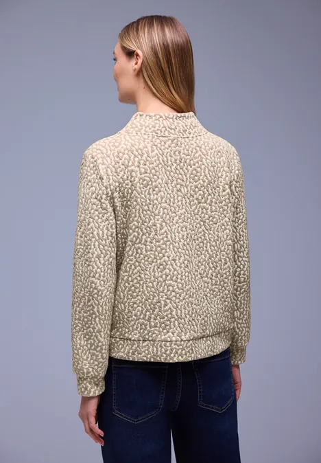 Gemusterte Jacke cotton beige