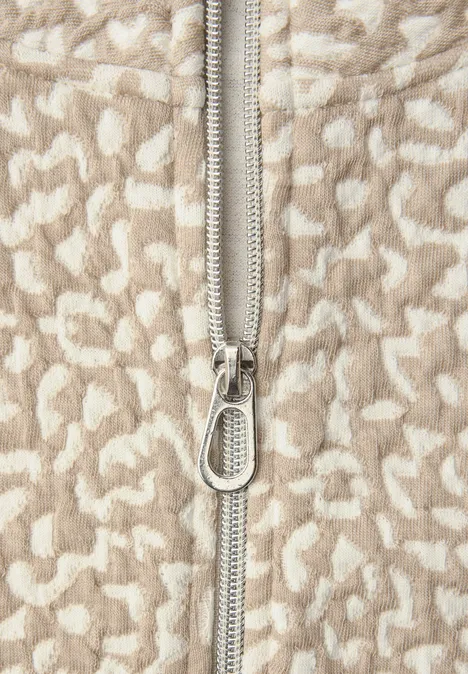 Gemusterte Jacke cotton beige