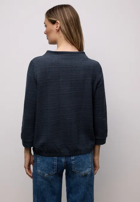 Strukturshirt shadowed navy