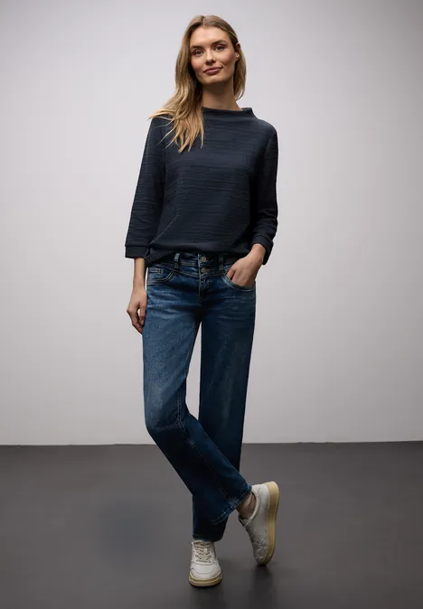 Strukturshirt shadowed navy