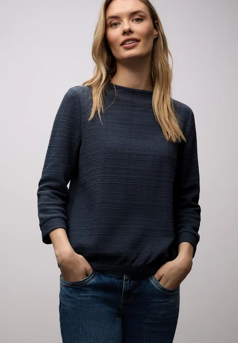 Strukturshirt shadowed navy