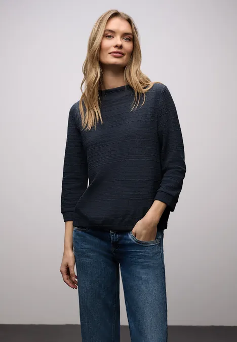 Strukturshirt shadowed navy