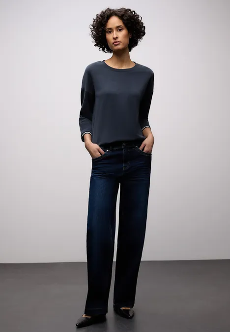 T-shirt avec détails contrastés shadowed navy